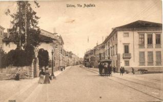 Udine, Via Aquileia / street, omnibus