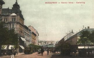 Budapest V. Károly körút, villamosok