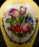 Herendi váza, kézzel festett, teteje hiányzik, jelzett, m:12