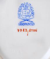 Herendi eton mintás hamuzó, kézzel festett, jelzett, hibátlan, 13×9 cm