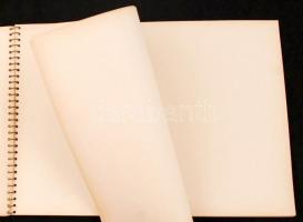 cca 1950 Vázlat füzet, üres, kb 30-50 oldal