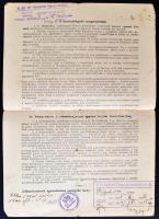 1944 Magyar honvéd szabadságolási igazolványa, pecséttekkel, aláírásokkal