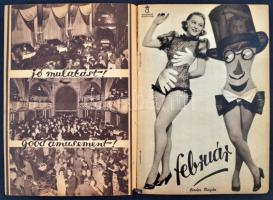 1938 Az éjszaka. Moulin Rouge, Parisen grill. Az utolsó néhány oldal hiányos,  20x14cm