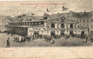 Temesvár, Timisoara; a XV. Országos Dalünnepély versenycsarnoka, 1903. augusztus 20-24., kiadja Kossák József cs. kir. udv. fényképész / Hall of the 15th National Song Festival (EK)