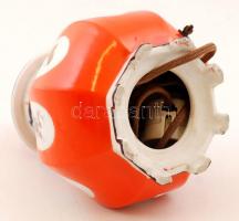 XX. sz. eleje. Részben kézzel festett, részben matricás porcelán asztali lámpa. Hibátlan. Formaszámm...