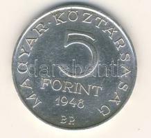 1948. 5Ft Ag "Petőfi" T:2 pici ph