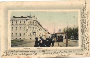 Temesvár, Timisoara; Ligeti-út, villamos / street, tram (fl)