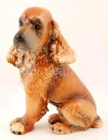 Goebel nagyméretű cocker spaniel figura, jelzett, eredeti matricával.Hibátlan.  / Large Goebel spaniel figure. Signed, flawless. 30x27 cm