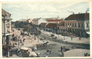 Temesvár, Timisoara; Bem utca, Nissim Testvérek üzlete, lovaskocsi / street, shop, horse carriage