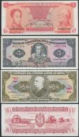 Vegyes: Brazília 1962. 5C + Ecuador 1988. 5S + Guyana 1992. 1$ + Venezuela 1989. 5B T:I,I-,II Mixed: Brazil 1962. 5 Cruzeiros + Ecuador 1988. 5 Sucres + Guyana 1992. 1 Dollar + Venezuela 1989. 5 Bolivares C:UNC,AU,XF