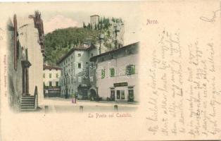 Arco, La Posta col Castello / post office with the castle, shop of Leopold Neumann (small tear)