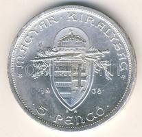 1938. 5P Ag "Szt.István" T:2 f. pici ph