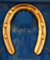 1985 réz díszpatkó,  "Aranypatkó Amatőrhajtó sampion", eredeti fa dobozában, 10×8 cm