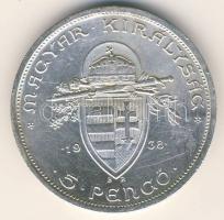 1938. 5P Ag "Szt.István" T:2 f. pici ph