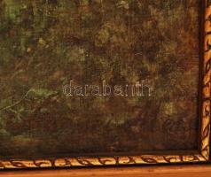 Képkeret kopott Szinyei Merse Pál nyomattal, belső: 57×71 cm, külső: 64×80 cm