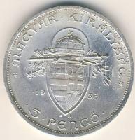 1938. 5P Ag "Szt.István" T:2 f. pici ph