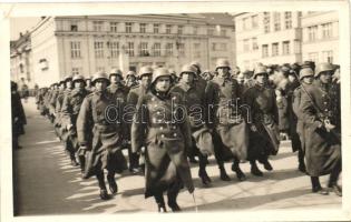 1938 Ungvár, bevonulás / entry of the Hungarian troops, Kacsurek István photo (fl)