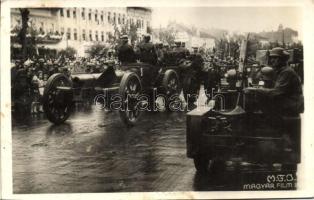 1940 Marosvásárhely, Targu Mures; bevonulás, ágyú / entry of the Hungarian troops, cannon (fl)