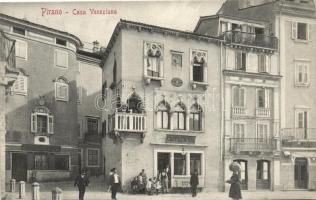 Piran, Pirano; Casa Veneziana, Caffe Unione / Venetian House, cafe (fa)