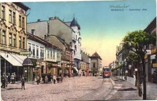 Miskolc, Széchenyi utca, Pannonia szálloda, villamos, kiadja Orosz Ferencz  (Rb)