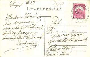 Szajol, Polgáry Gyuláné vendéglőjének kerthelyisége a vasútállomás mellett (EK)