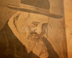 cca 1930 Steiner Saje, bodrogkereszturi rabbi, nyomtatvány, üvegezett keretben, 27x17cm