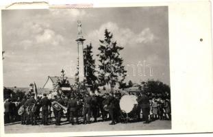 1938 Ipolyság, Sahy; bevonulás, első tábori mise / entry of the Hungarian troops, first field mass, 'Az első visszatért magyar város' So. Stpl