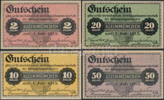 Ausztria / Kleinmünchen hadifogolytábor 1915. 2h + 10h + 20h + 50h T:I,I-,II
Austria / Kleinmünchen...