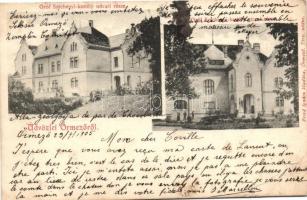 Őrmező, Strázske; gróf Széchenyi kastély udvari és utcai részlete, kiadja Fried Ignácz / castle (vágott / cut)