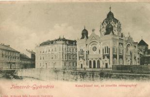 Temesvár, Timisoara; Gyárváros, Kunz József sor, izraelita zsinagóga / Factory district, street, synagouge (EK)