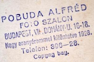 cca 1930 Vöröskereszt gyűjtés, Pobuda Alfréd fotó, jelzett, 12x17cm