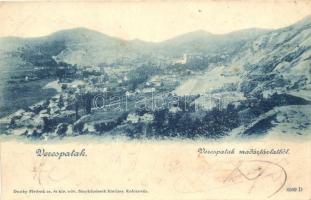 Verespatak, Rosia Montana; a település madártávlatból, kiadják a Dunky Fivérek cs. és kir. udv. fényképészek / general view