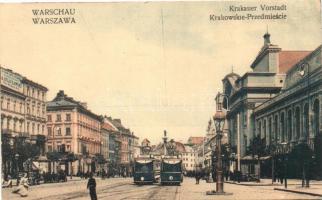 Warsaw, Warszawa; Krakowskie-Przedmiescie / Krakow suburb, tram (gluemark)
