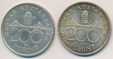 1993. 200Ft Ag "MNB" (2x) T:2