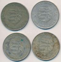 1947. 5Ft Ag "Kossuth" (4x) T:2-,3 patina