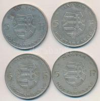 1947. 5Ft Ag "Kossuth" (4x) T:2-,3