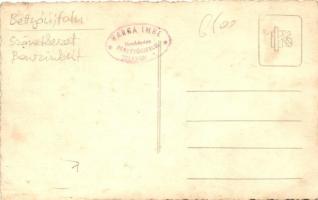 Berettyóújfalu, Hangya ruházati és fűszer üzlet, benzinkút, Varga Imre fényképész photo