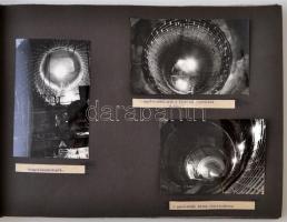 cca 1950-72 Budapesti M2 építés fényképei  fotóalbumban, cca 45db, 14x8cm