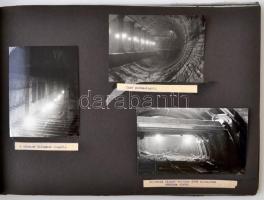 cca 1950-72 Budapesti M2 építés fényképei  fotóalbumban, cca 45db, 14x8cm