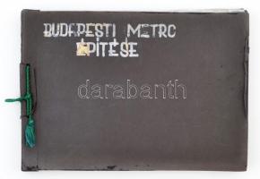 cca 1950-72 Budapesti M2 építés fényképei  fotóalbumban, cca 45db, 14x8cm