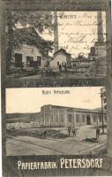 Péterfalva, Petersdorf, Petresti; Papírgyár, Új papír csarnok, Műhely / paper factory, new paper hall, workshop (EK)