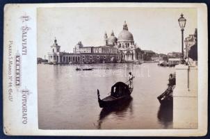 1893 Basilica di Santa Maria della Salute, Velence, P. Salviati, Venezia,  keményhátú fotó, 11x17cm