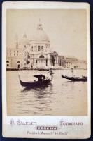 1893 Basilica di Santa Maria della Salute, Velence, P. Salviati, Venezia,  keményhátú fotó, 11x17cm