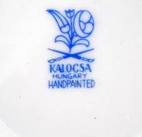Kalocsai mintás porcelán bögre(5 db) + kalocsai mintás porcelán harang, kézzel festett, hibátlan, je...