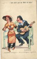 '... lieb mich und die Welt ist mein' / K.u.K. Mariner singing for his sweetheart, humour, s: Ed Dworak (EK)