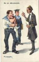 Bei der Marodenvisite / K.u.K. Mariner visited by medical doctor, humour, s: Ed Dworak (EK)