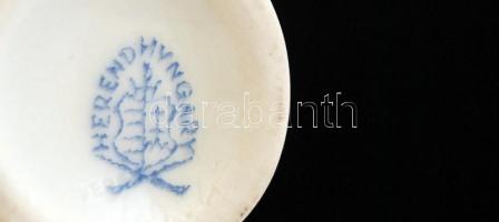 Herendi Viktória mintás fogpiszkálótartó, kézzel festett, jelzett, hibátlan, m:5 cm