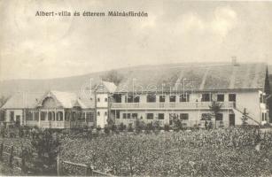 Málnásfürdő, Malnas-Bai; Albert-villa és étterrem, kiadja Gyulai Ferencz / villa and restaurant