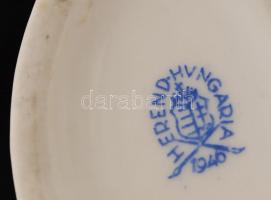 Herendi virág mintás fogpiszkálótartó, kézzel festett, jelzett, hibátlan, m:6 cm