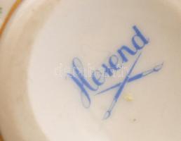 Herendi csipkebogyó mintás mini váza, kézzel festett, jelzett, hibátlan, m:7 cm